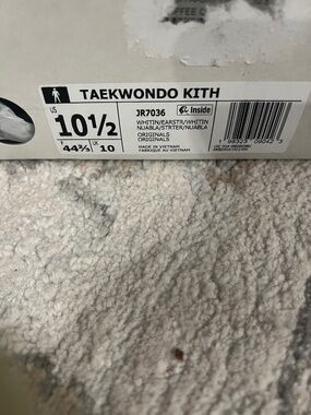 Kith Taekwondo Shoe Box Label - White/Black